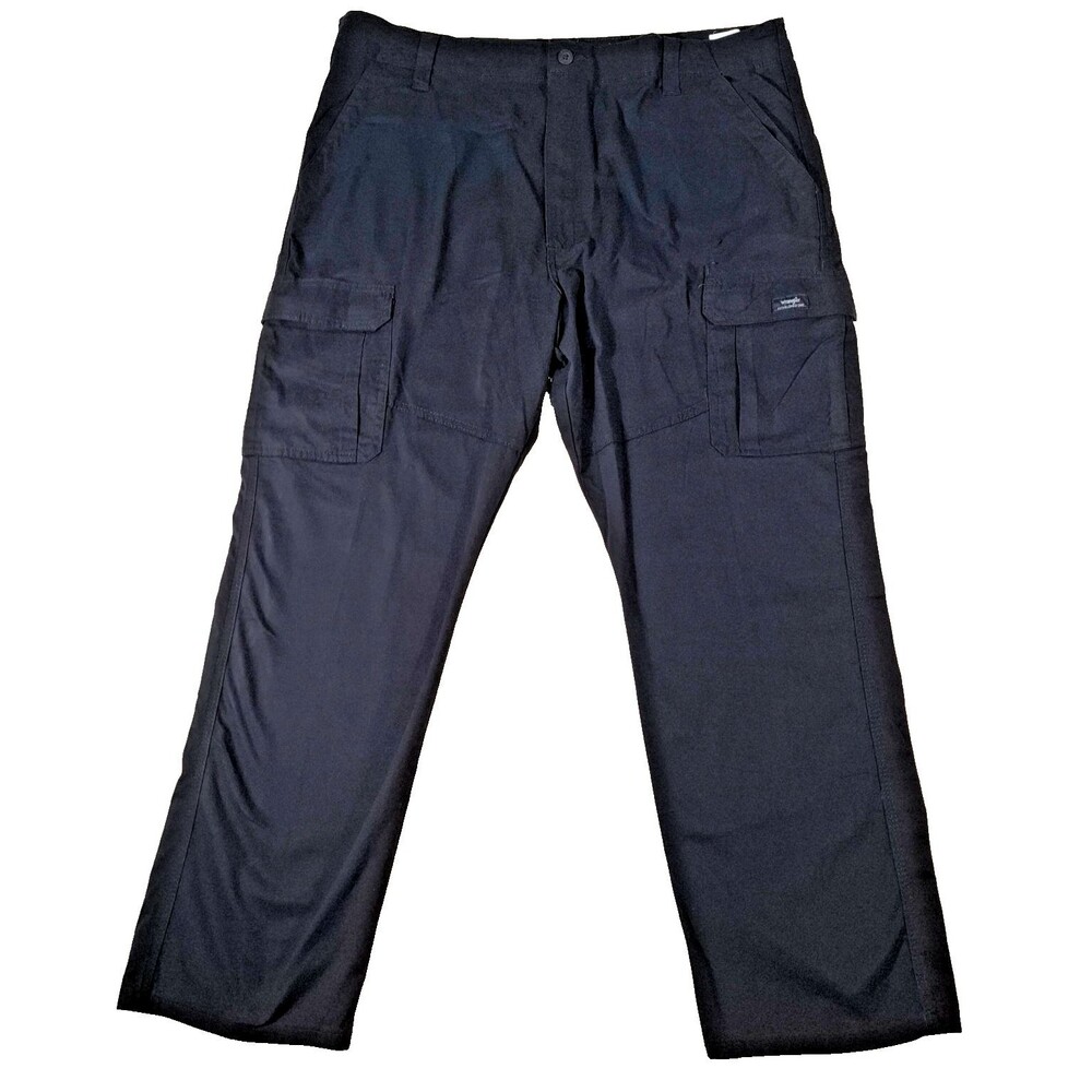 Black Wrangler Five Star Relaxed Fit Flex Comfort Cargo Pants-SZ 42x32-NEW!